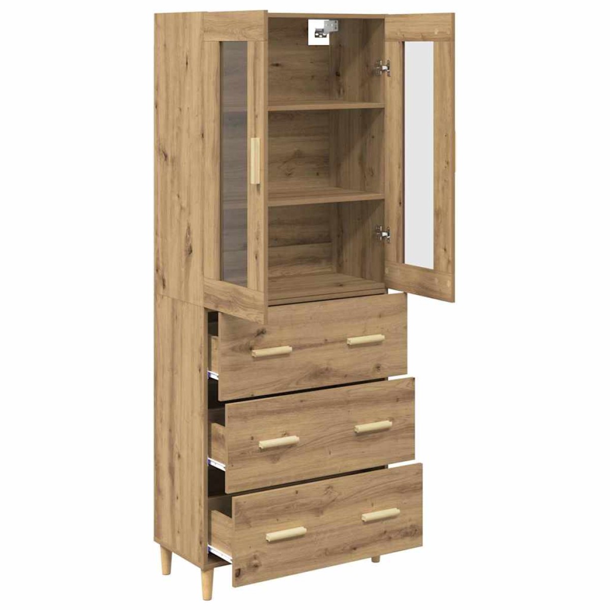 vidaXL Highboard Artisan Oak 69,5 x 34 x 180 εκ.