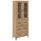 vidaXL Highboard Artisan Oak 69,5 x 34 x 180 εκ. Επεξεργασμένο Ξύλο