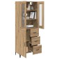 vidaXL Highboard Artisan Oak 69,5 x 34 x 180 εκ. Επεξεργασμένο Ξύλο