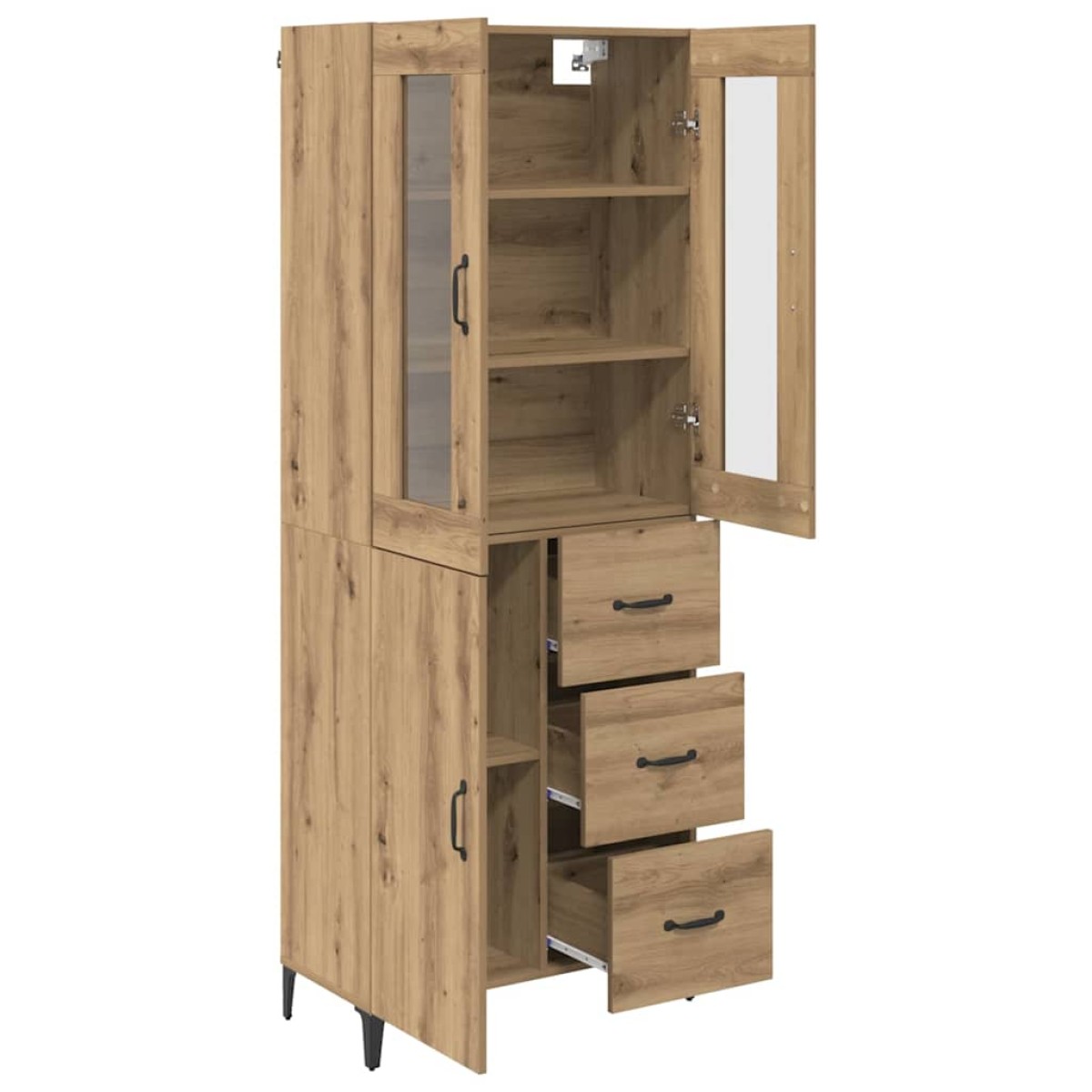 vidaXL Highboard Artisan Oak 69,5 x 34 x 180 εκ. Επεξεργασμένο Ξύλο