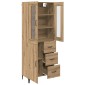 vidaXL Highboard Artisan Oak 69,5 x 34 x 180 εκ. Επεξεργασμένο Ξύλο