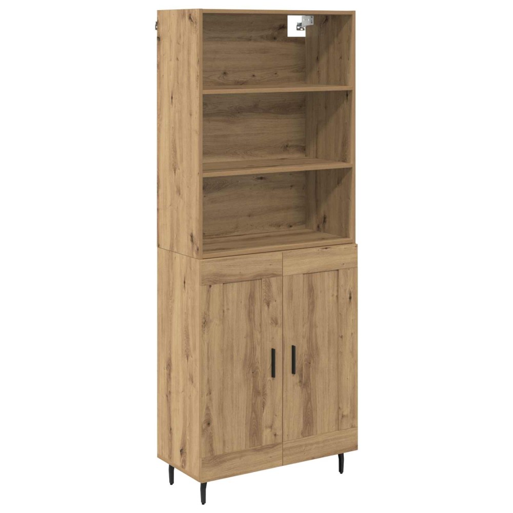 vidaXL Highboard 2 τμχ. Artisan Oak 69,5 x 32,5 x 180 εκ