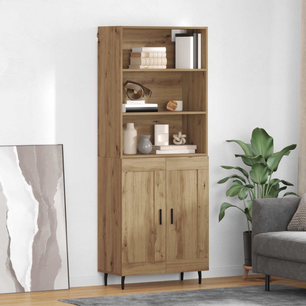 vidaXL Highboard 2 τμχ. Artisan Oak 69,5 x 32,5 x 180 εκ