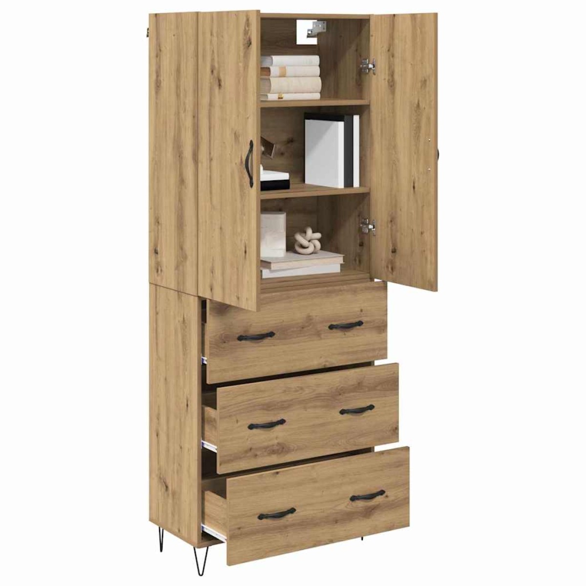 vidaXL Highboard 2 τμχ. Artisan Oak 69,5 x 34 x 180 εκ.