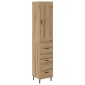 vidaXL Highboard Artisan Oak 34,5 x 34 x 180 εκ. Επεξεργασμένο Ξύλο
