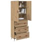 vidaXL Highboard Artisan Oak 69,5 x 34 x 180 εκ. Επεξεργασμένο Ξύλο