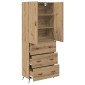 vidaXL Highboard Artisan Oak 69,5 x 34 x 180 εκ. Επεξεργασμένο Ξύλο