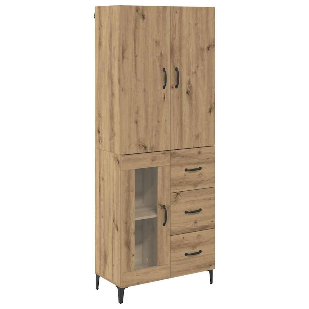 vidaXL Highboard Artisan Oak 69,5 x 34 x 180 εκ. Επεξεργασμένο Ξύλο