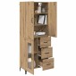 vidaXL Highboard Artisan Oak 69,5 x 34 x 180 εκ. Επεξεργασμένο Ξύλο