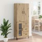vidaXL Highboard Artisan Oak 69,5 x 34 x 180 εκ. Επεξεργασμένο Ξύλο