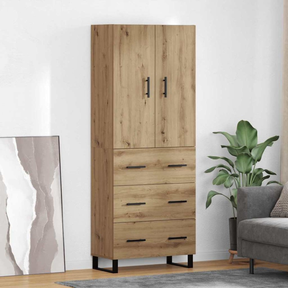 vidaXL Highboard 2 τμχ. Artisan Oak 69,5 x 34 x 180 εκ.