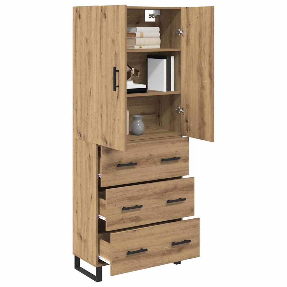vidaXL Highboard 2 τμχ. Artisan Oak 69,5 x 34 x 180 εκ.