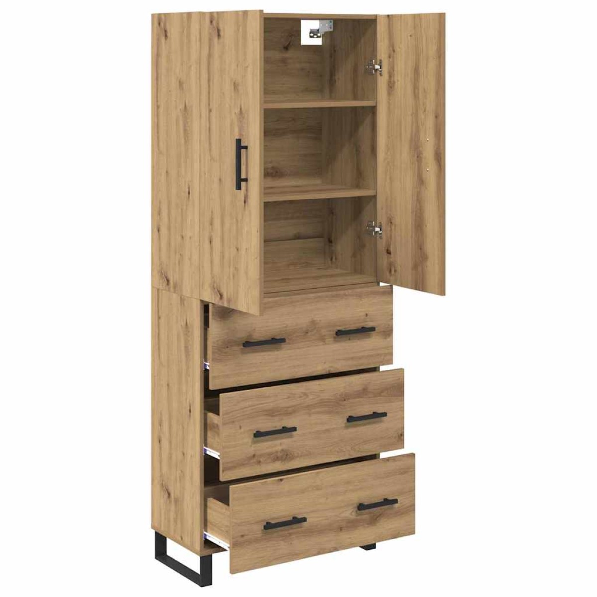 vidaXL Highboard 2 τμχ. Artisan Oak 69,5 x 34 x 180 εκ.