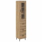 vidaXL Highboard Artisan Oak 34,5 x 34 x 180 εκ. Επεξεργασμένο Ξύλο