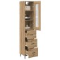 vidaXL Highboard Artisan Oak 34,5 x 34 x 180 εκ. Επεξεργασμένο Ξύλο