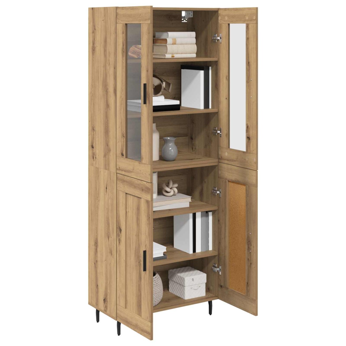 vidaXL Highboard 2 τμχ. Artisan Oak 69,5 x 34 x 180 εκ.