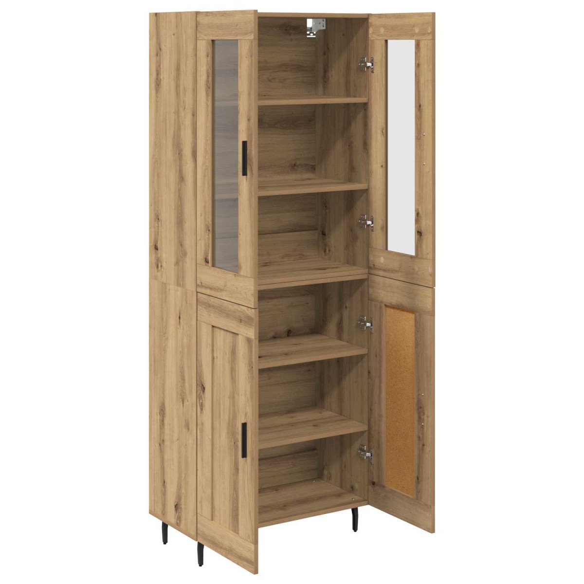 vidaXL Highboard 2 τμχ. Artisan Oak 69,5 x 34 x 180 εκ.