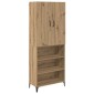 vidaXL Highboard Artisan Oak 69,5 x 34 x 180 εκ. Επεξεργασμένο Ξύλο