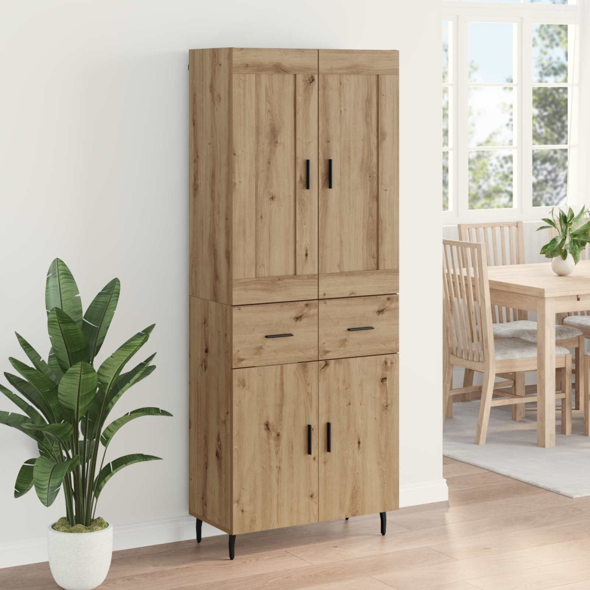 vidaXL Highboard 2 τμχ. Artisan Oak 69,5 x 34 x 180 εκ.