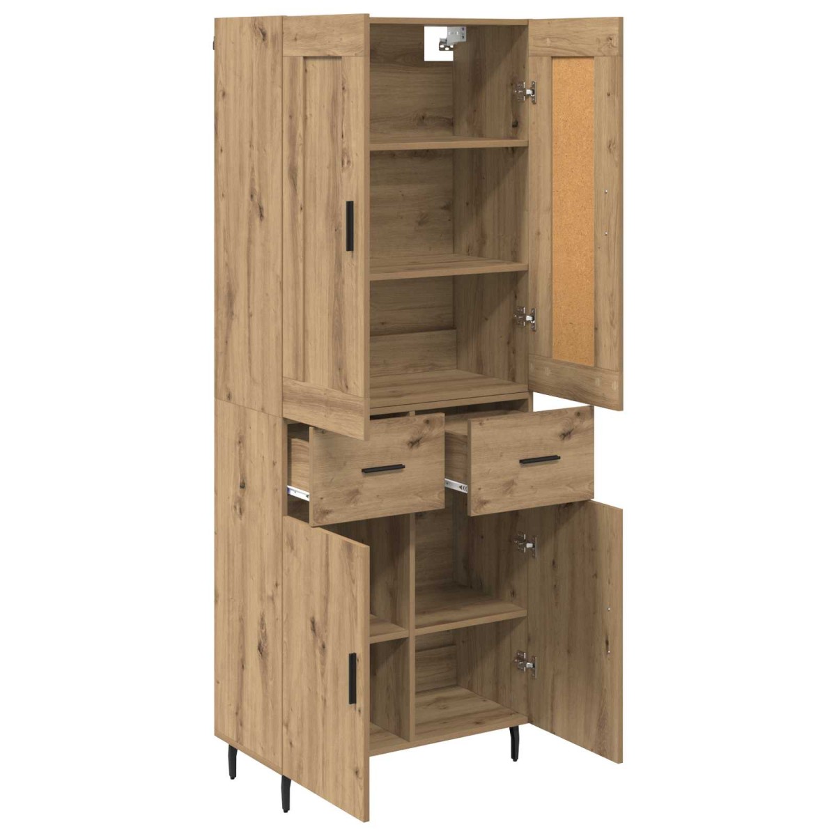 vidaXL Highboard 2 τμχ. Artisan Oak 69,5 x 34 x 180 εκ.