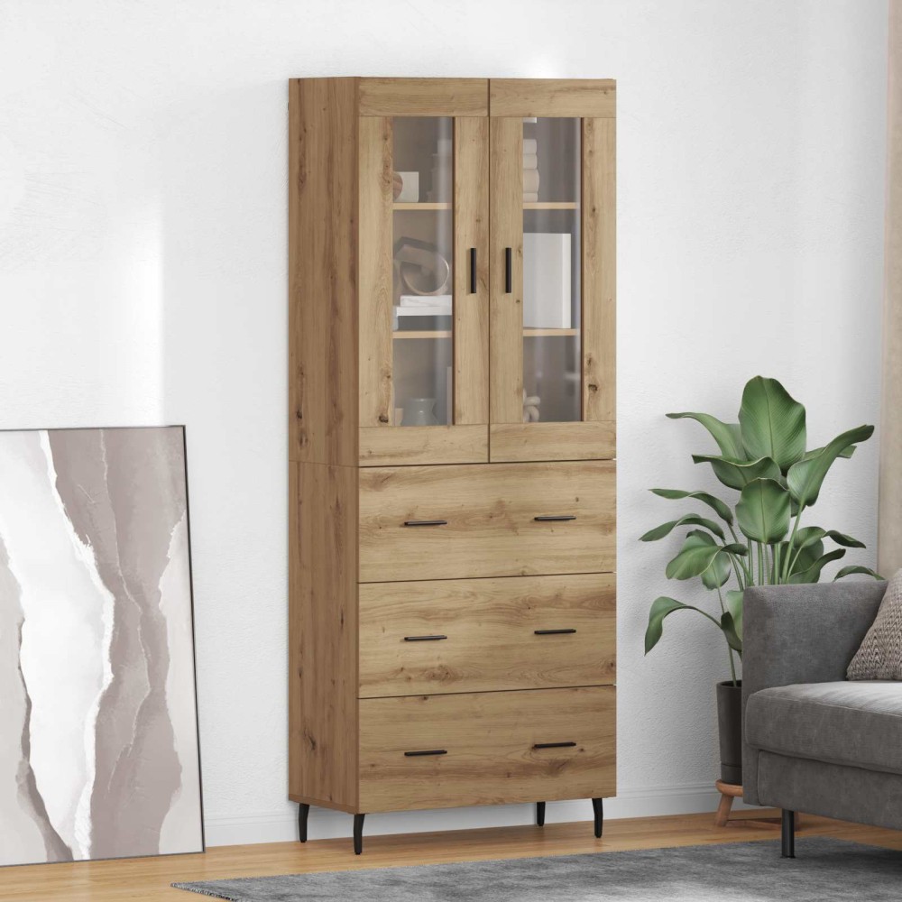 vidaXL Highboard 2 τμχ. Artisan Oak 69,5 x 34 x 180 εκ.
