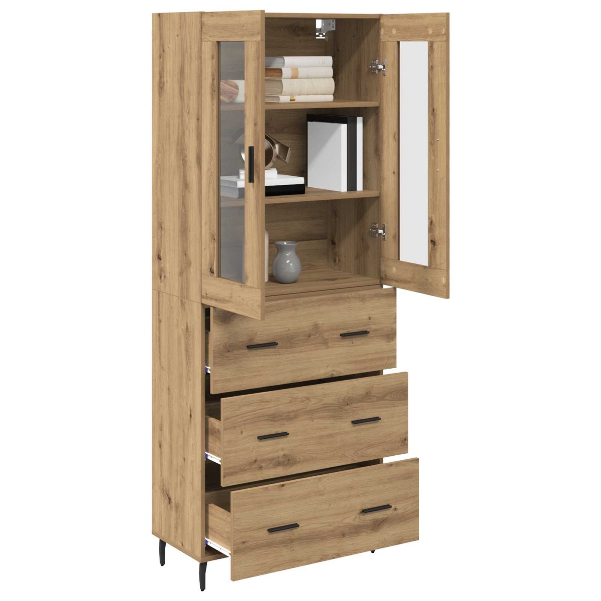 vidaXL Highboard 2 τμχ. Artisan Oak 69,5 x 34 x 180 εκ.