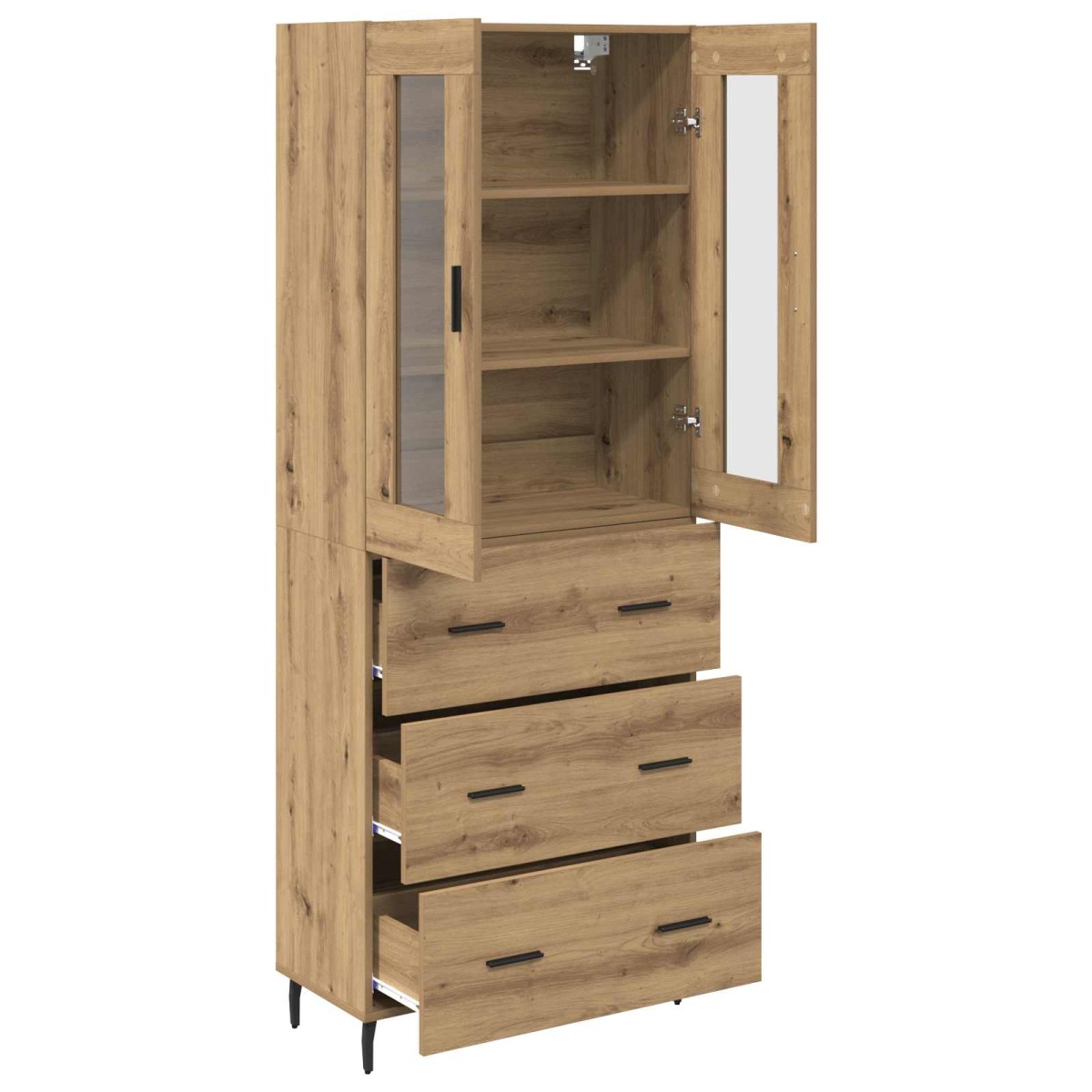 vidaXL Highboard 2 τμχ. Artisan Oak 69,5 x 34 x 180 εκ.