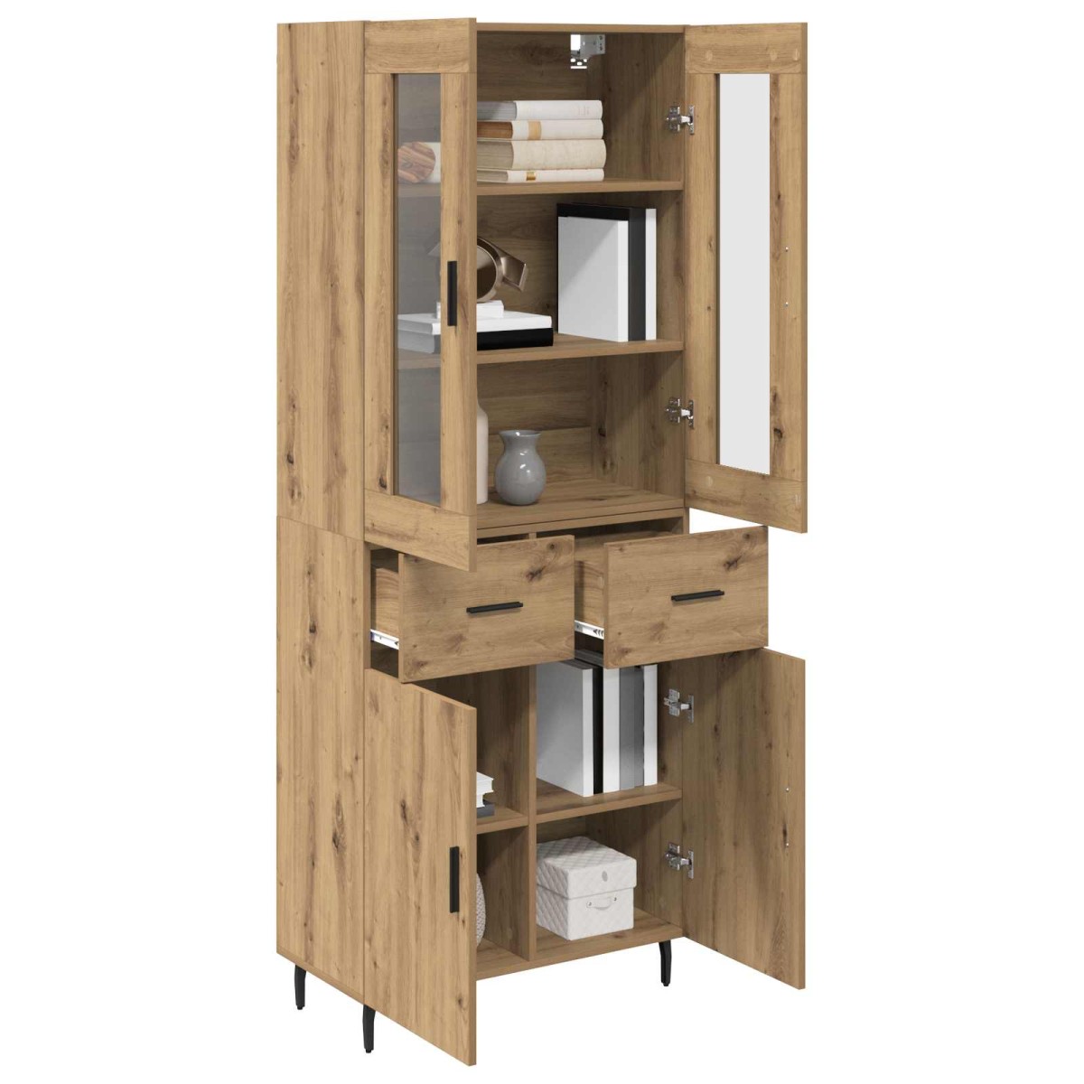 vidaXL Highboard 2 τμχ. Artisan Oak 69,5 x 34 x 180 εκ.