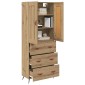 vidaXL Highboard Artisan Oak 69,5 x 34 x 180 εκ. Επεξεργασμένο Ξύλο