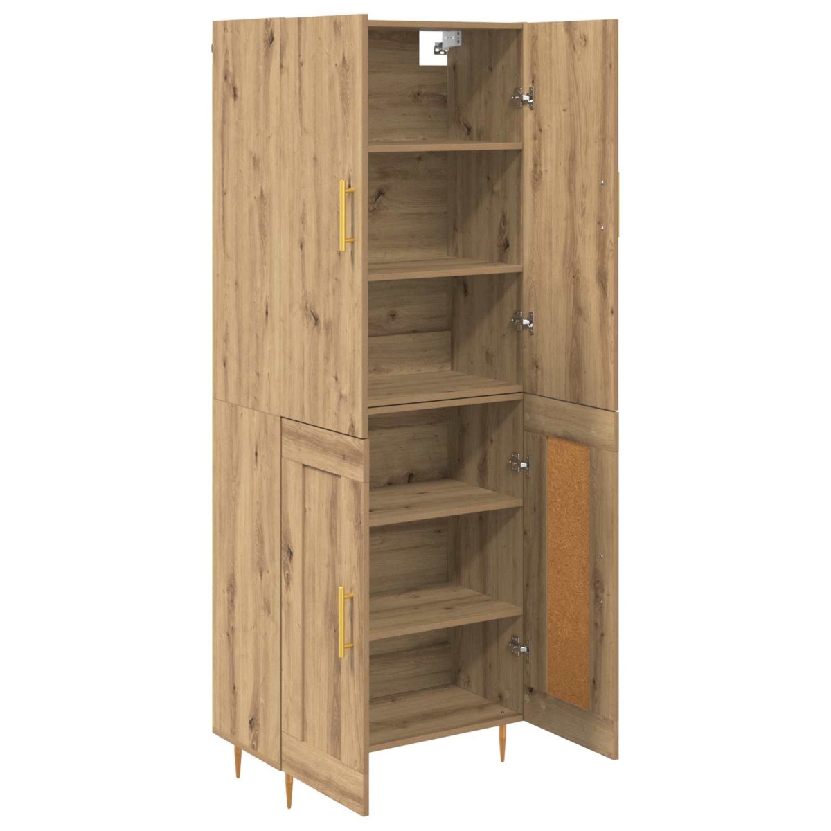 vidaXL Highboard Artisan Oak 69,5 x 34 x 180 εκ. Επεξεργασμένο Ξύλο