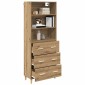 vidaXL Highboard Artisan Oak 69,5 x 32,5 x 180 εκ Επεξεργασμένο Ξύλο