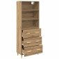 vidaXL Highboard Artisan Oak 69,5 x 32,5 x 180 εκ Επεξεργασμένο Ξύλο