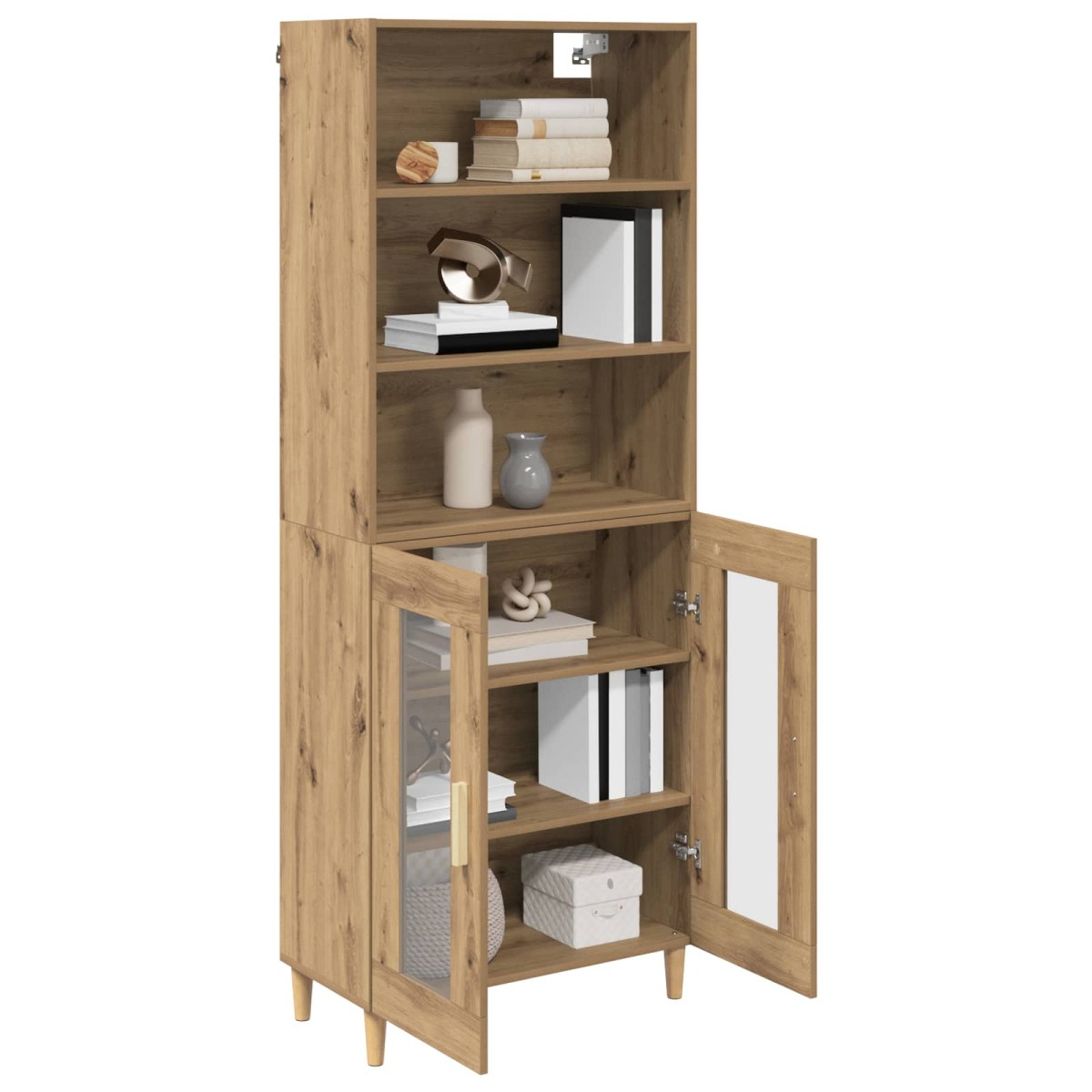 vidaXL Highboard Artisan Oak 69,5 x 32,5 x 180 εκ Επεξεργασμένο Ξύλο