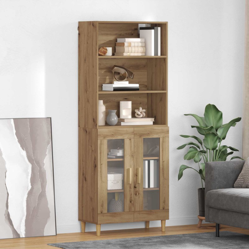 vidaXL Highboard Artisan Oak 69,5 x 32,5 x 180 εκ Επεξεργασμένο Ξύλο