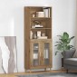 vidaXL Highboard Artisan Oak 69,5 x 32,5 x 180 εκ Επεξεργασμένο Ξύλο