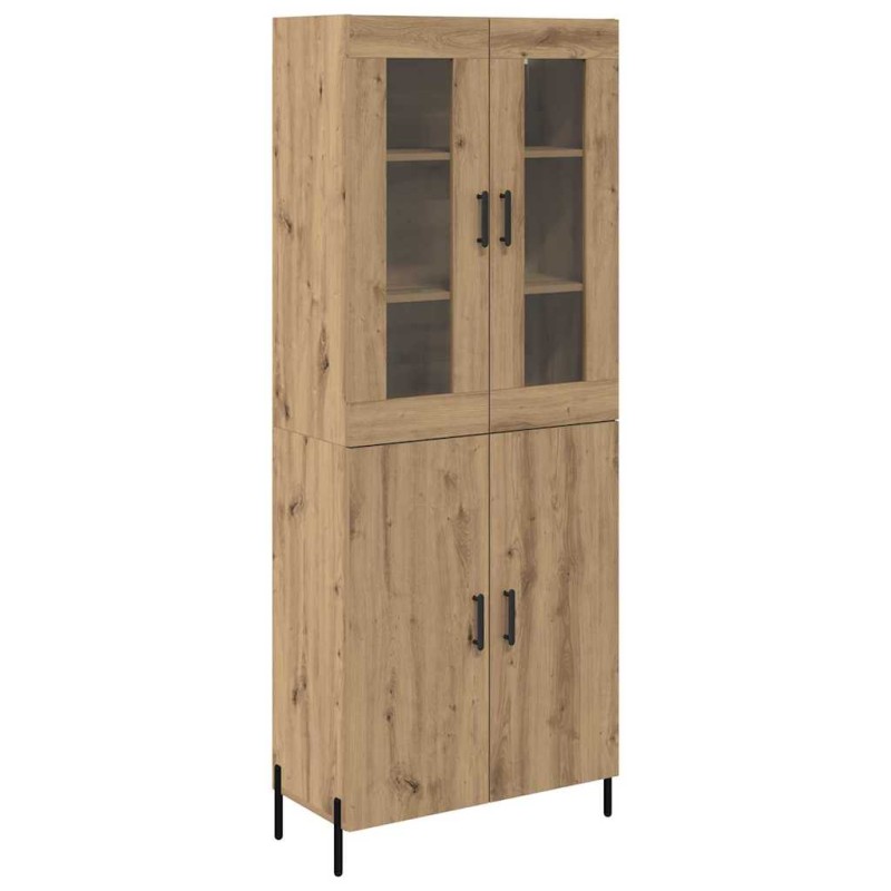 vidaXL Highboard Artisan Oak 69,5 x 34 x 180 εκ. Επεξεργασμένο Ξύλο