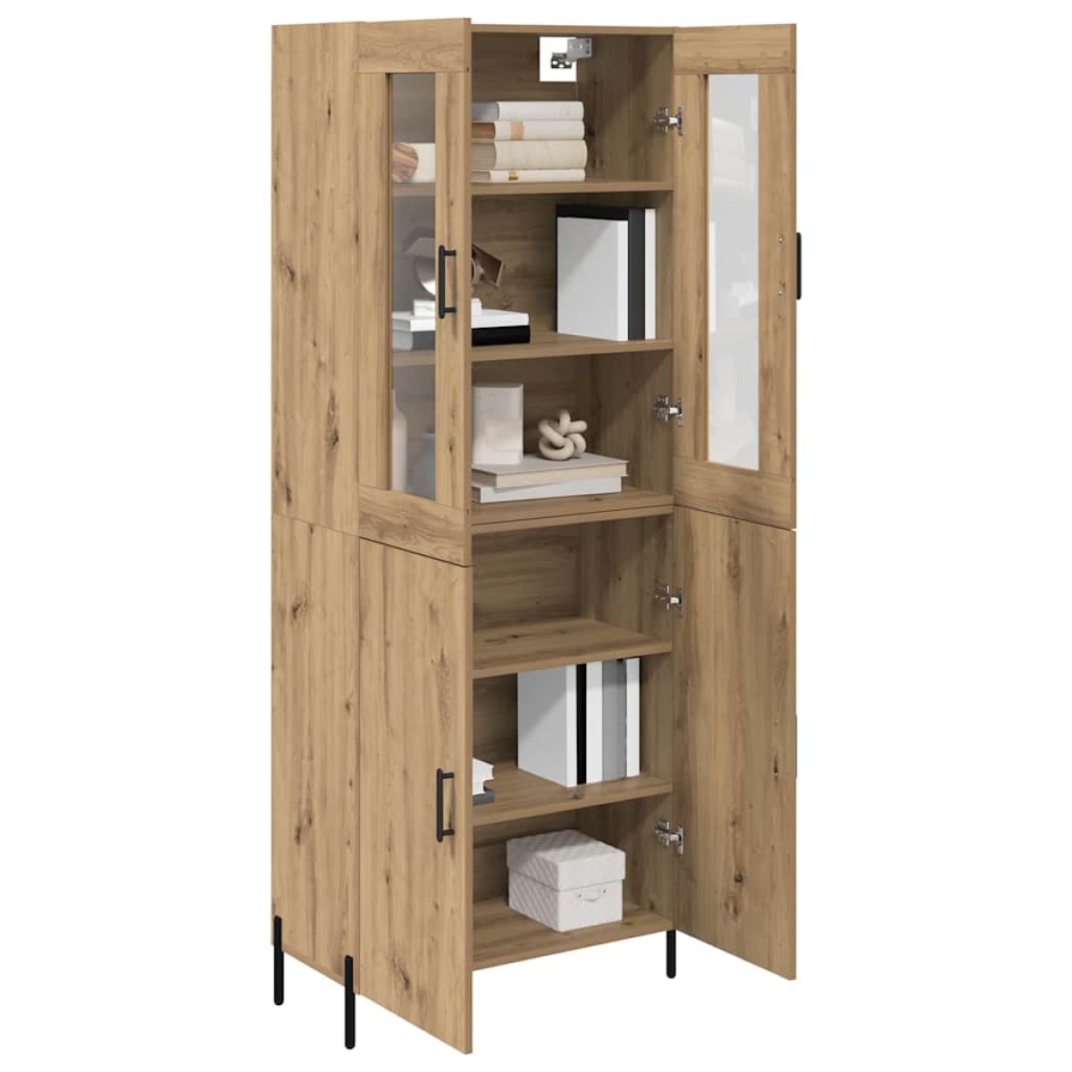 vidaXL Highboard Artisan Oak 69,5 x 34 x 180 εκ. Επεξεργασμένο Ξύλο