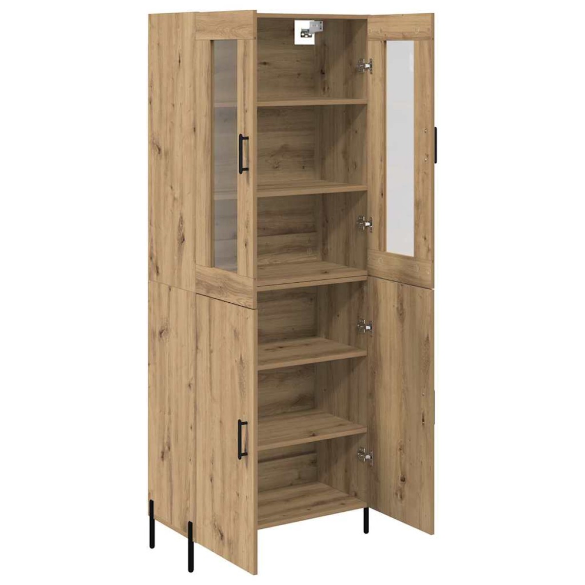 vidaXL Highboard Artisan Oak 69,5 x 34 x 180 εκ. Επεξεργασμένο Ξύλο