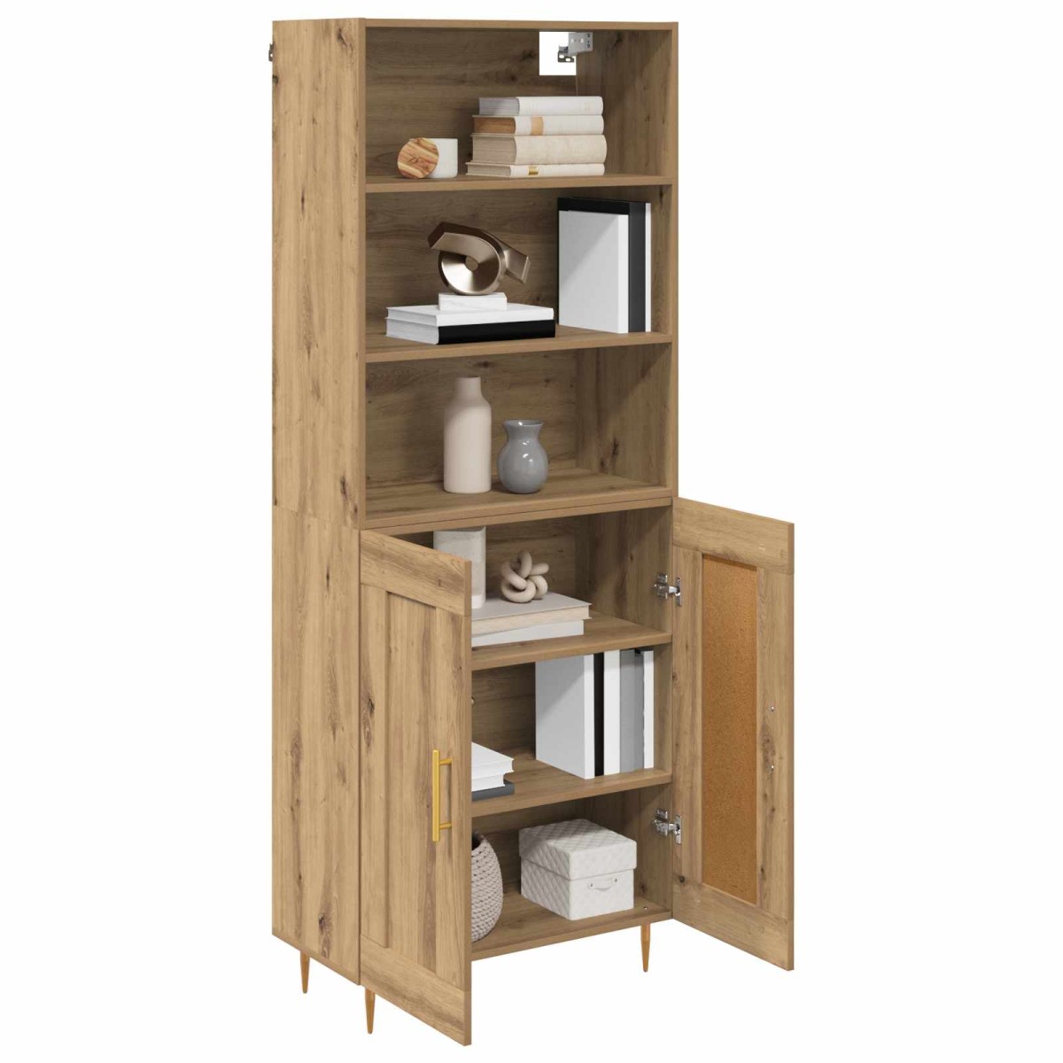 vidaXL Highboard Artisan Oak 69,5 x 34 x 180 εκ. Επεξεργασμένο Ξύλο