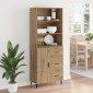 vidaXL Highboard 2 τμχ. Artisan Oak 69,5 x 32,5 x 180 εκ