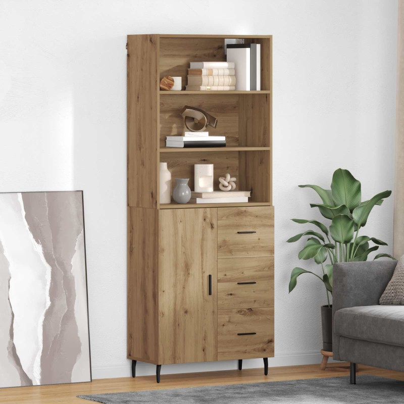 vidaXL Highboard 2 τμχ. Artisan Oak 69,5 x 32,5 x 180 εκ