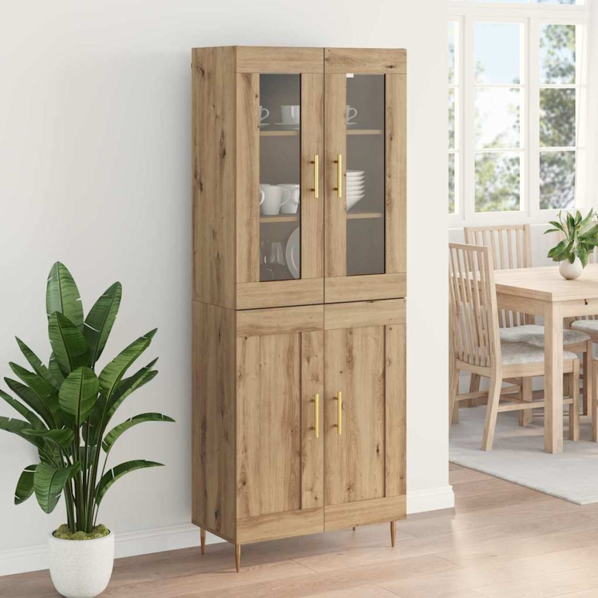 vidaXL Highboard 2 τμχ. Artisan Oak 69,5 x 34 x 180 εκ.