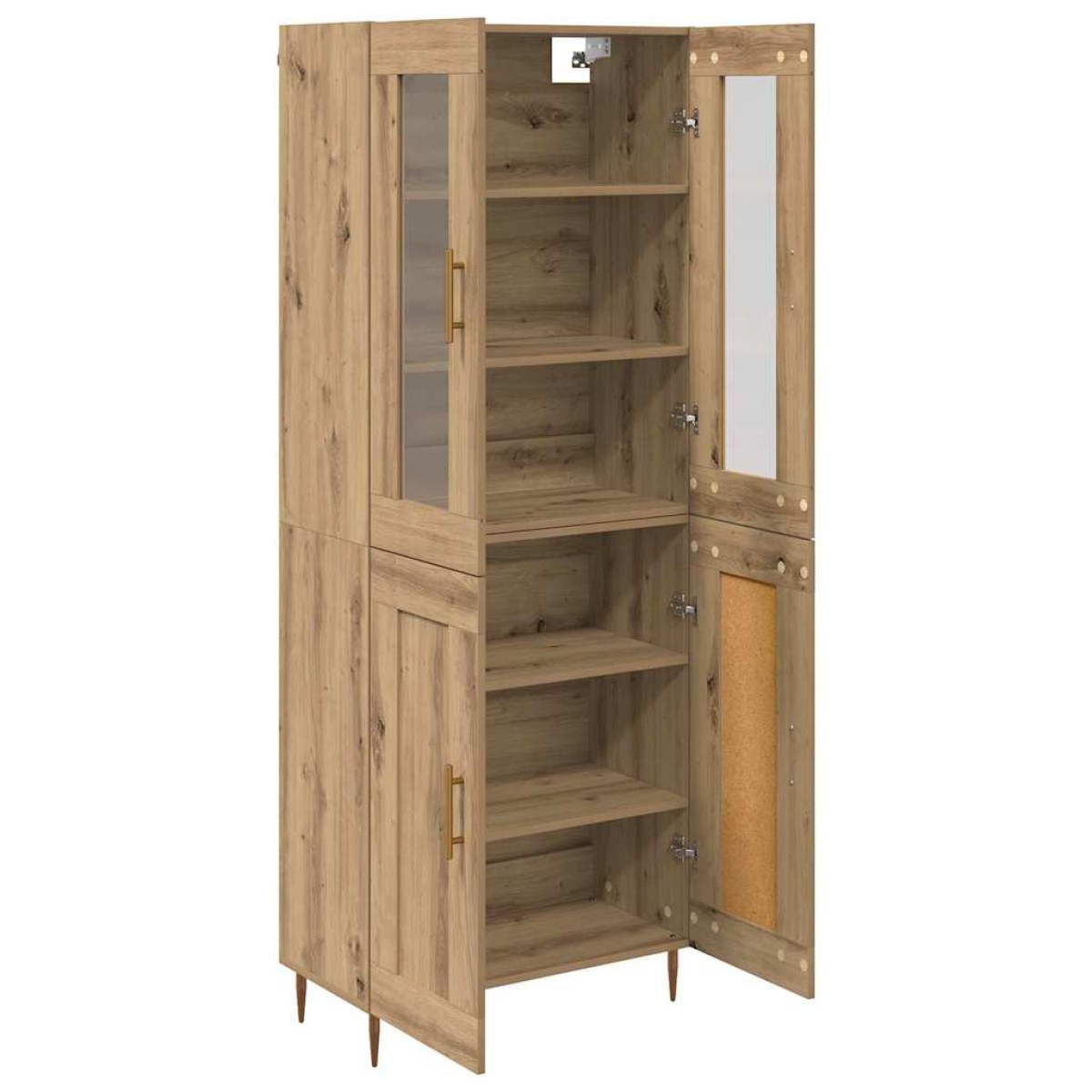 vidaXL Highboard 2 τμχ. Artisan Oak 69,5 x 34 x 180 εκ.