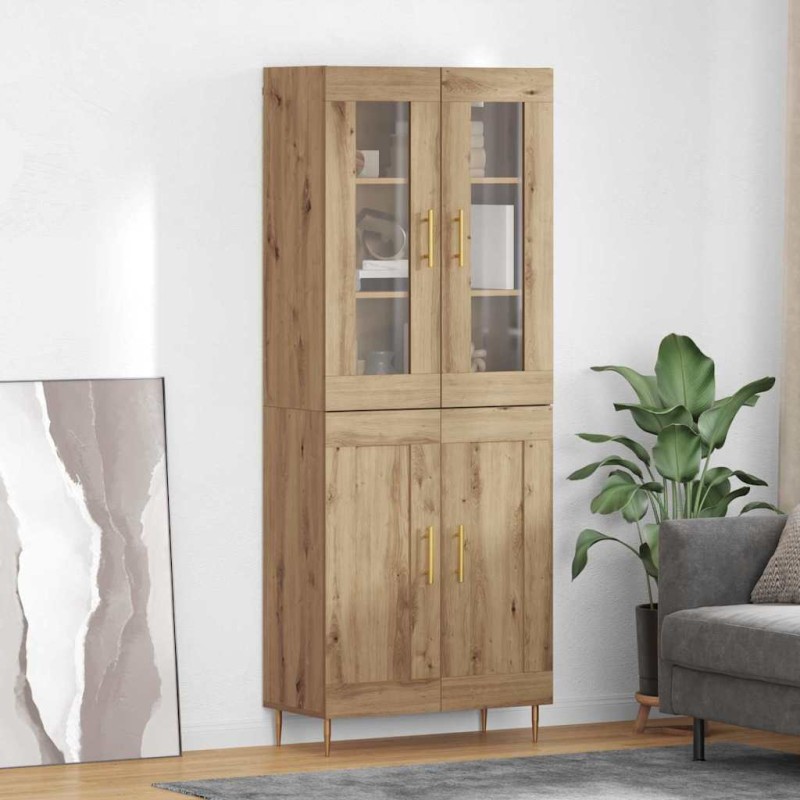 vidaXL Highboard 2 τμχ. Artisan Oak 69,5 x 34 x 180 εκ.
