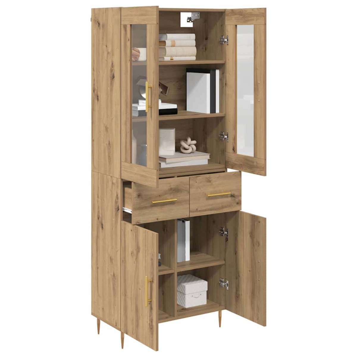vidaXL Highboard 2 τμχ. Artisan Oak 69,5 x 34 x 180 εκ.