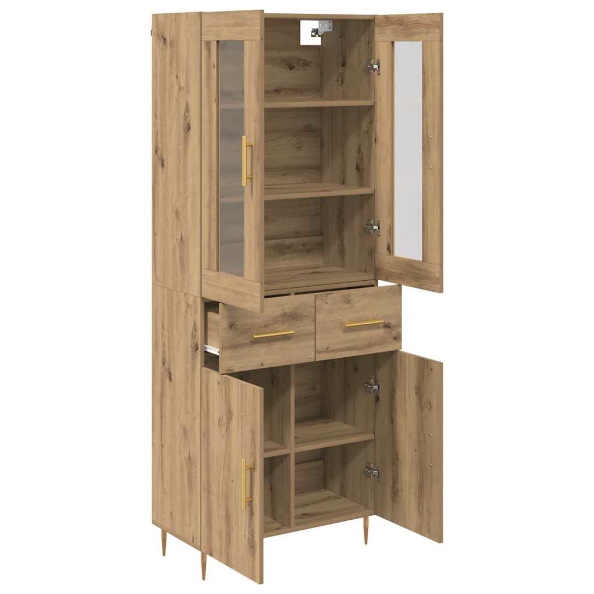 vidaXL Highboard 2 τμχ. Artisan Oak 69,5 x 34 x 180 εκ.