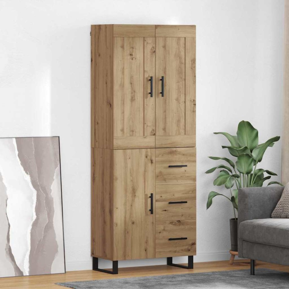 vidaXL Highboard 2 τμχ. Artisan Oak 69,5 x 34 x 180 εκ.
