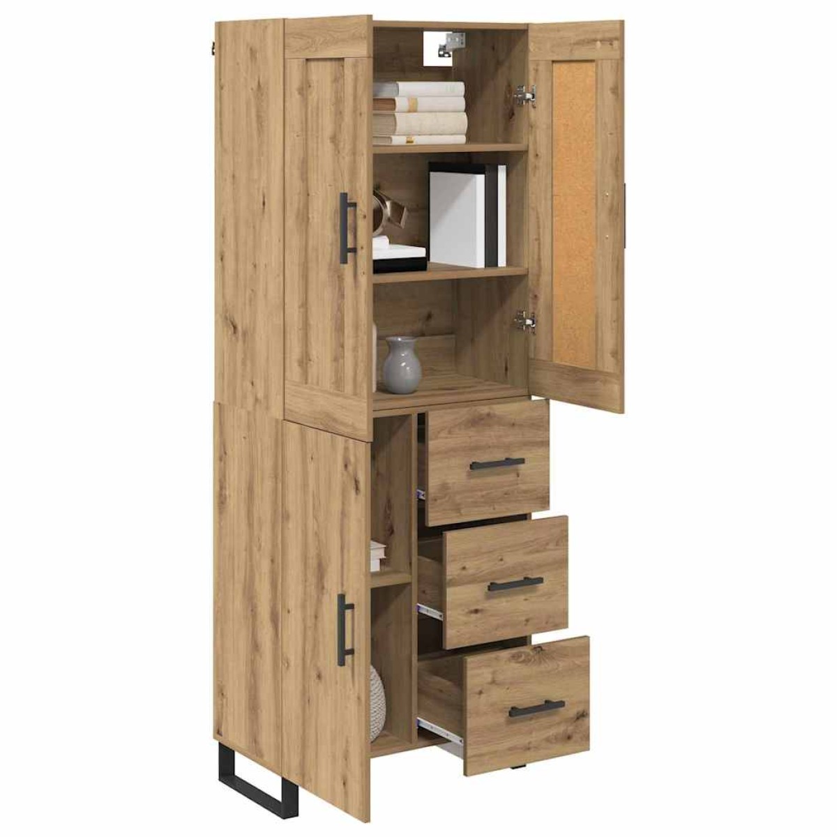 vidaXL Highboard 2 τμχ. Artisan Oak 69,5 x 34 x 180 εκ.