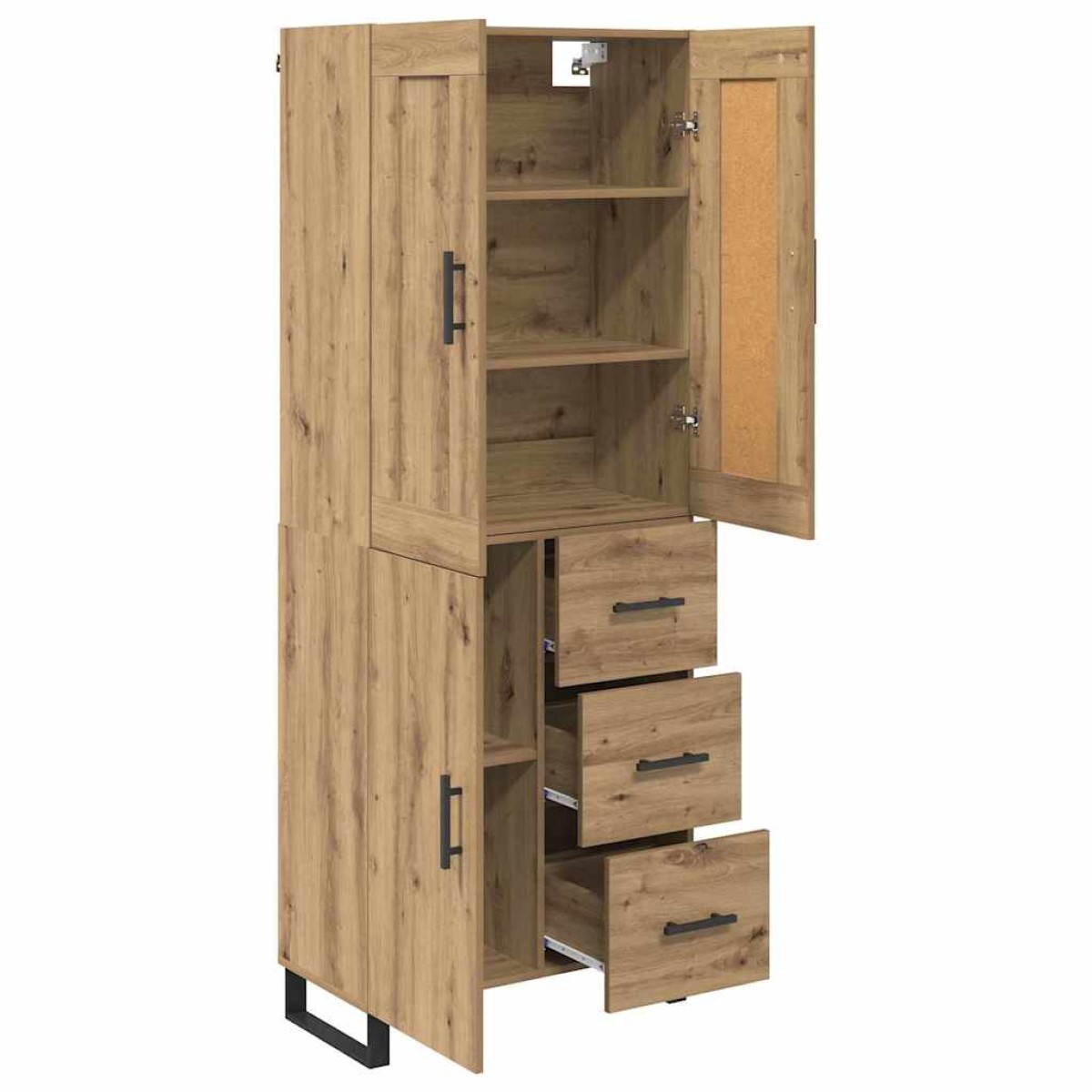 vidaXL Highboard 2 τμχ. Artisan Oak 69,5 x 34 x 180 εκ.