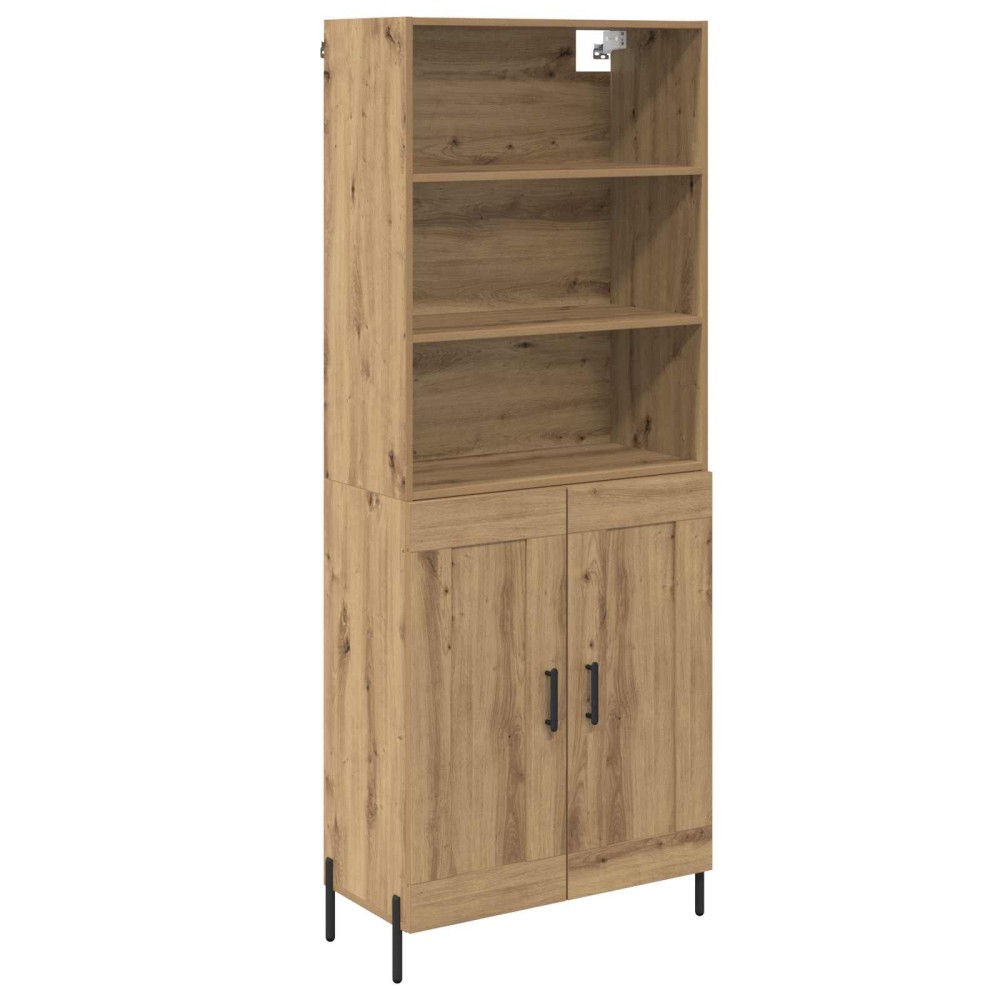 vidaXL Highboard Artisan Oak 69,5 x 32,5 x 180 εκ Επεξεργασμένο Ξύλο